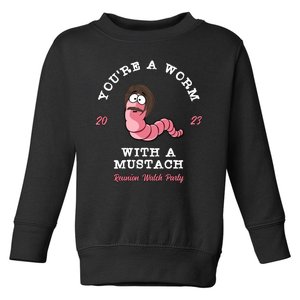 Worm With A Mustache James Tom Ariana Reality Toddler Sweatshirt