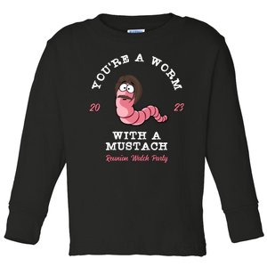 Worm With A Mustache James Tom Ariana Reality Toddler Long Sleeve Shirt