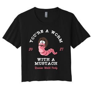 Worm With A Mustache James Tom Ariana Reality Women's Crop Top Tee