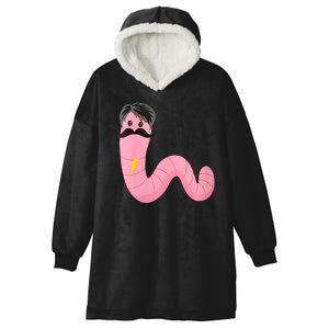 Worm With A Mustache James Tom Ariana Reality Hooded Wearable Blanket