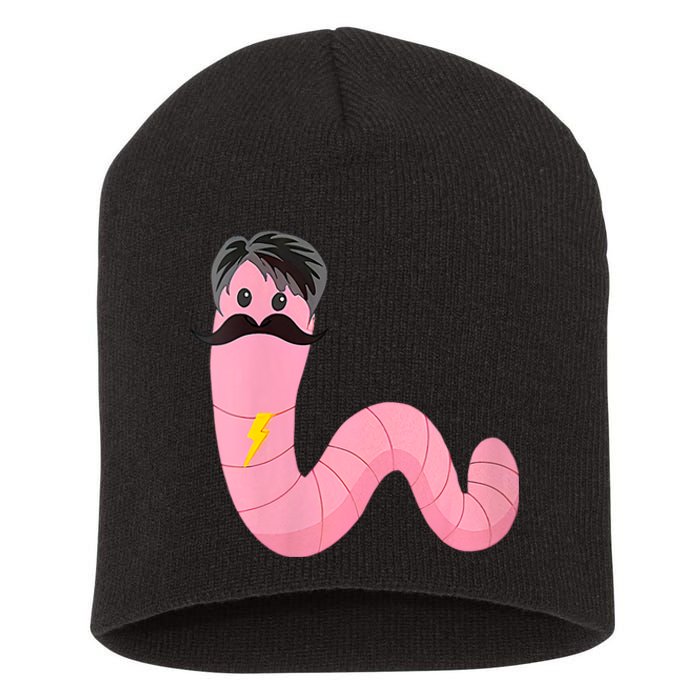 Worm With A Mustache James Tom Ariana Reality Short Acrylic Beanie