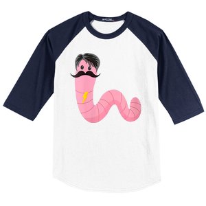 Worm With A Mustache James Tom Ariana Reality Baseball Sleeve Shirt