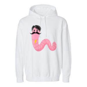 Worm With A Mustache James Tom Ariana Reality Garment-Dyed Fleece Hoodie