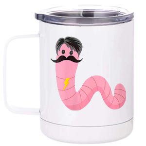 Worm With A Mustache James Tom Ariana Reality 12 oz Stainless Steel Tumbler Cup