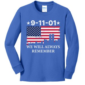 We Will Always Remember/never Forget 911 Great Gift Kids Long Sleeve Shirt