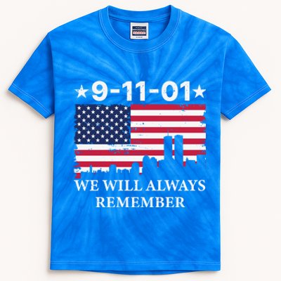 We Will Always Remember/never Forget 911 Great Gift Kids Tie-Dye T-Shirt