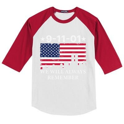 We Will Always Remember/never Forget 911 Great Gift Kids Colorblock Raglan Jersey