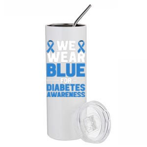 we wear bleu for DT1 awareness and support Stainless Steel Tumbler