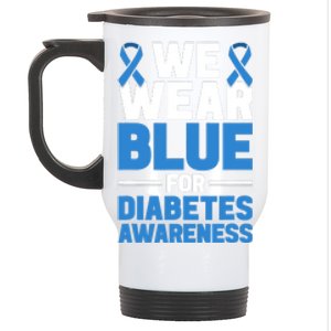 we wear bleu for DT1 awareness and support Stainless Steel Travel Mug