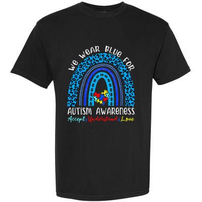 We Wear Blue For Autism Awareness Month Garment-Dyed Heavyweight T-Shirt