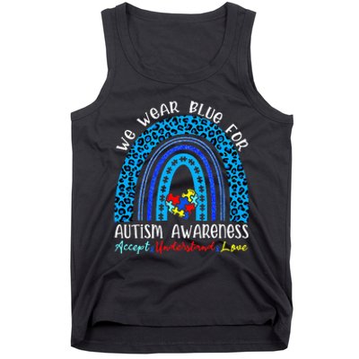 We Wear Blue For Autism Awareness Month Tank Top