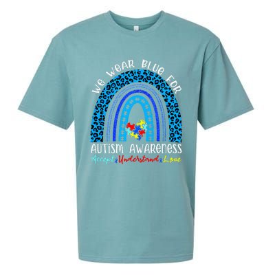 We Wear Blue For Autism Awareness Month Sueded Cloud Jersey T-Shirt