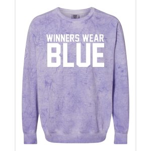 Winners Wear Blue Game Competition Colorblast Crewneck Sweatshirt