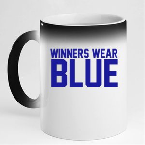 Winners Wear Blue Game Competition 11oz Black Color Changing Mug