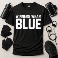 Winners Wear Blue Game Competition Performance Shirt