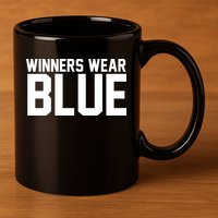 Winners Wear Blue Game Competition 11oz C Handle Ceramic Mug
