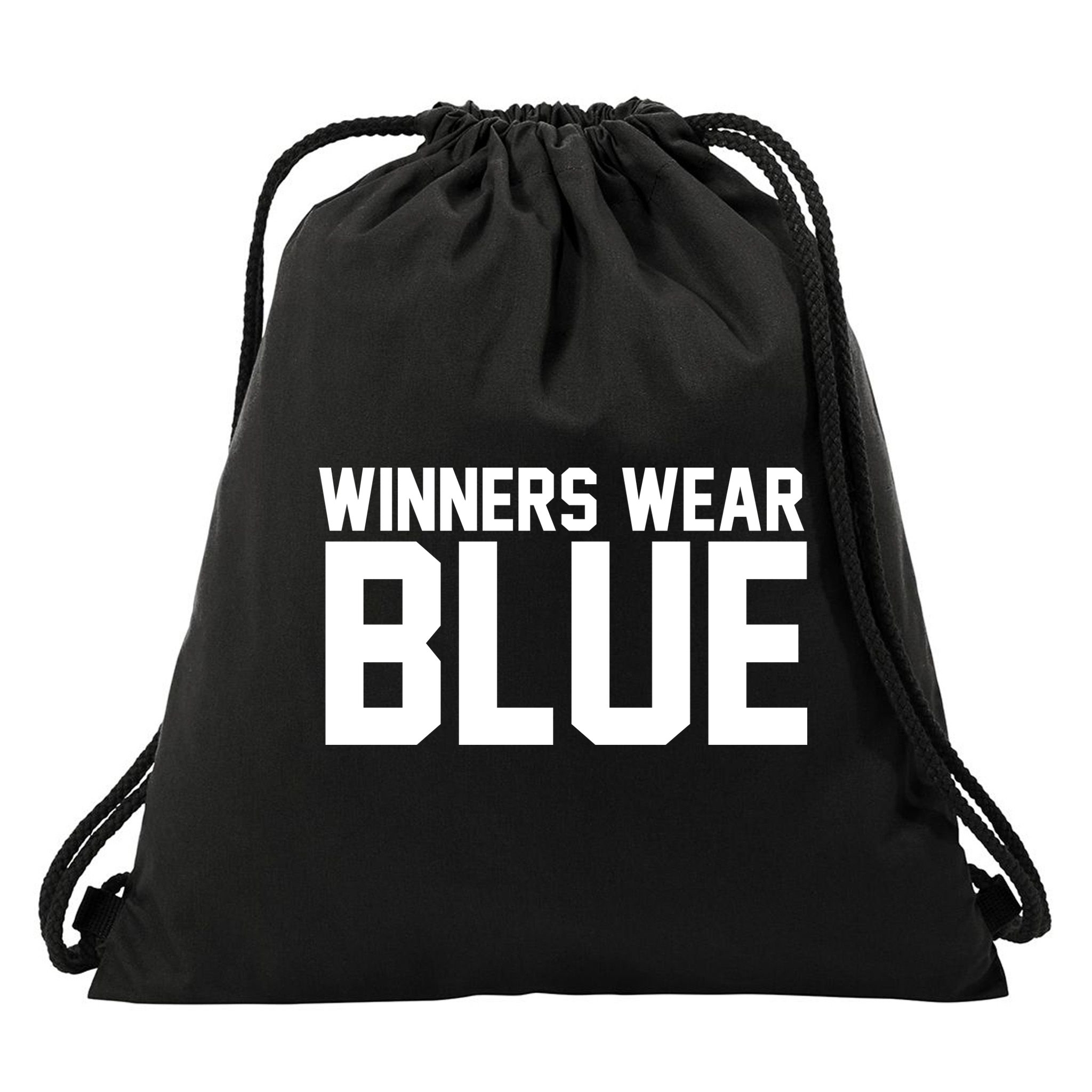 Winners Wear Blue Game Competition Drawstring Bag