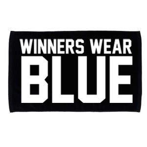 Winners Wear Blue Game Competition Microfiber Hand Towel