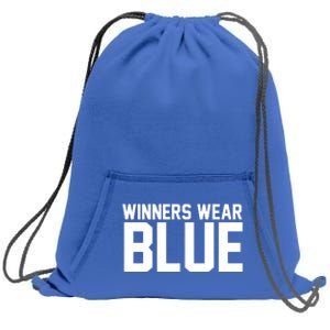 Winners Wear Blue Game Competition Sweatshirt Cinch Pack Bag