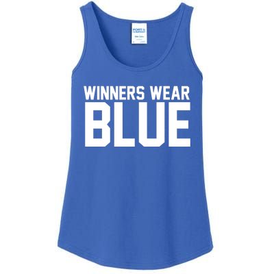 Winners Wear Blue Game Competition Ladies Essential Tank