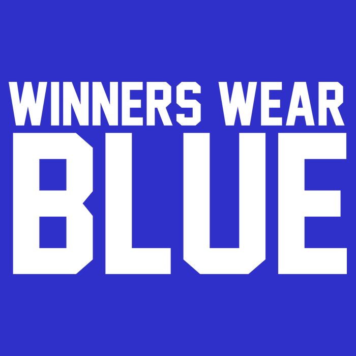 Winners Wear Blue Game Competition Baby Bodysuit