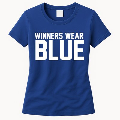 Winners Wear Blue Game Competition Womens T-Shirt
