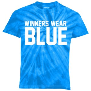 Winners Wear Blue Game Competition Kids Tie-Dye T-Shirt