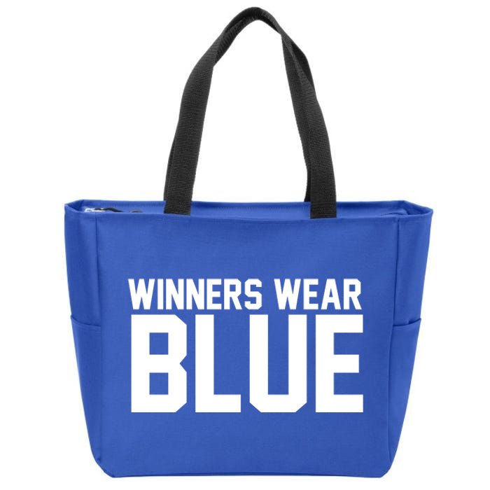 Winners Wear Blue Game Competition Zip Tote Bag