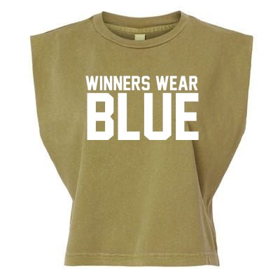 Winners Wear Blue Game Competition Garment-Dyed Women's Muscle Tee