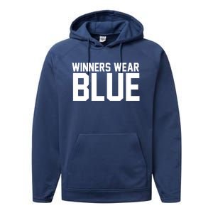 Winners Wear Blue Game Competition Performance Fleece Hoodie