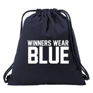 Winners Wear Blue Game Competition Drawstring Bag