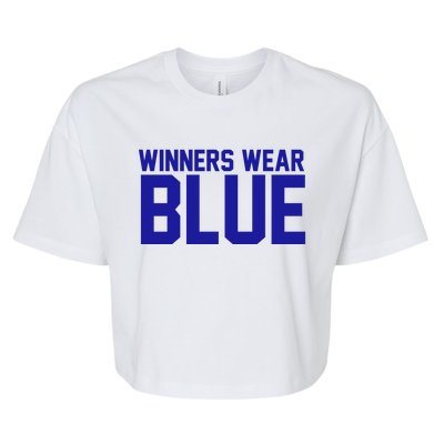 Winners Wear Blue Game Competition Bella+Canvas Jersey Crop Tee