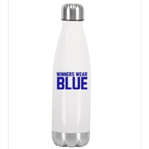 Winners Wear Blue Game Competition Stainless Steel Insulated Water Bottle