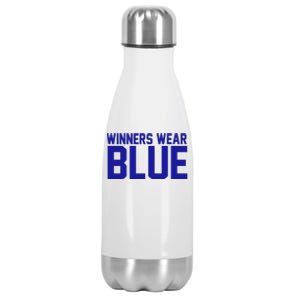 Winners Wear Blue Game Competition Stainless Steel Insulated Water Bottle