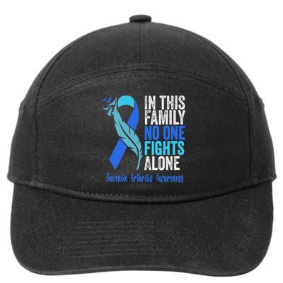 We Wear Blue Riboon For Juvenile Arthritis Awareness Month. 7-Panel Snapback Hat