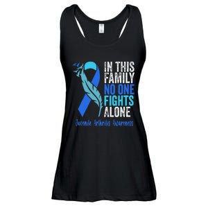 We Wear Blue Riboon For Juvenile Arthritis Awareness Month. Ladies Essential Flowy Tank