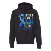 We Wear Blue Riboon For Juvenile Arthritis Awareness Month. Premium Hoodie