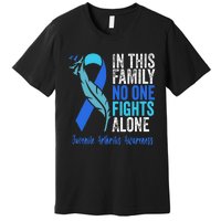 We Wear Blue Riboon For Juvenile Arthritis Awareness Month. Premium T-Shirt