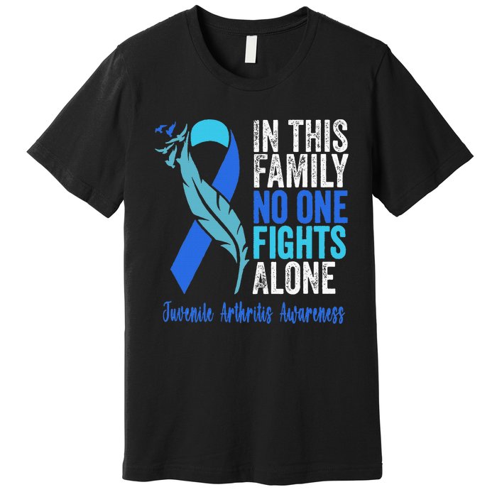 We Wear Blue Riboon For Juvenile Arthritis Awareness Month. Premium T-Shirt