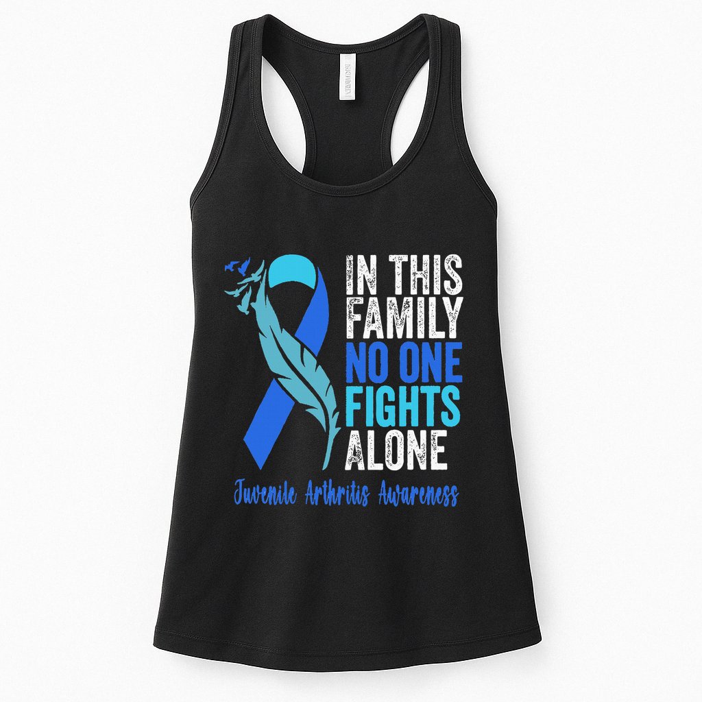 We Wear Blue Riboon For Juvenile Arthritis Awareness Month. Womens Tank Top