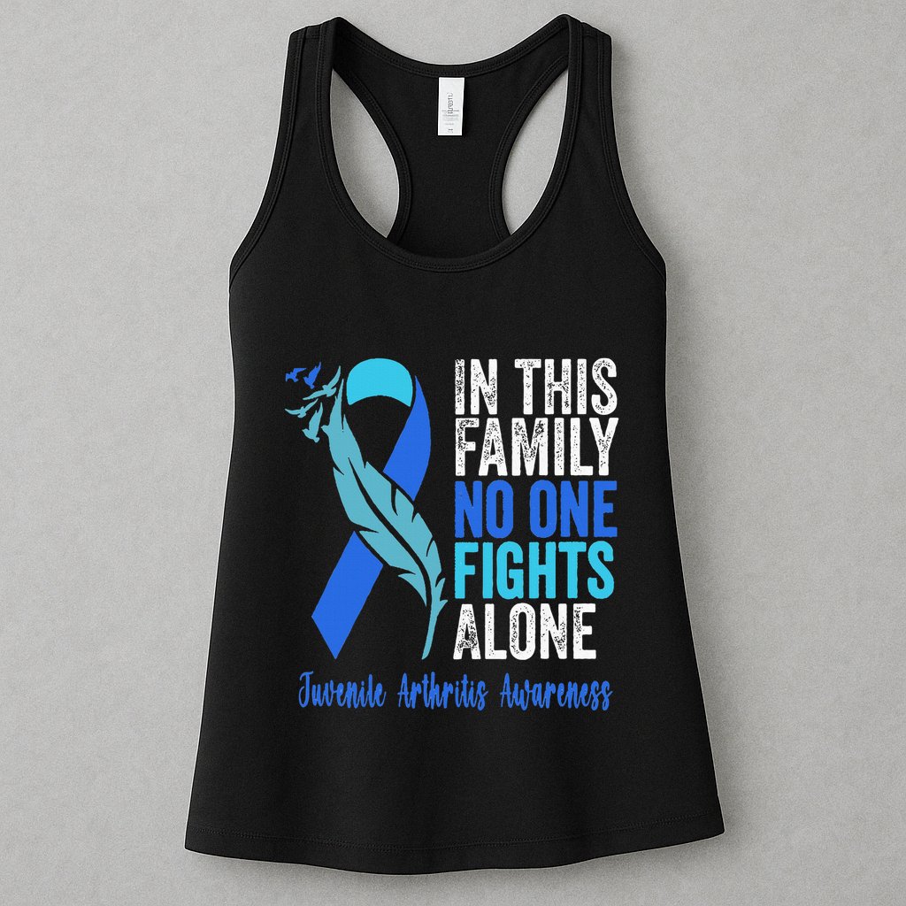 We Wear Blue Riboon For Juvenile Arthritis Awareness Month. Womens Tank Top
