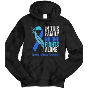 We Wear Blue Riboon For Juvenile Arthritis Awareness Month. Tie Dye Hoodie