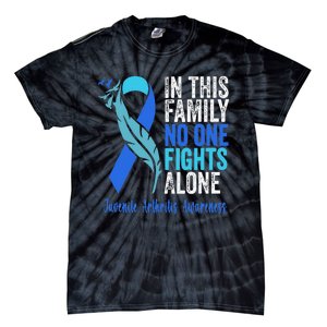 We Wear Blue Riboon For Juvenile Arthritis Awareness Month. Tie-Dye T-Shirt