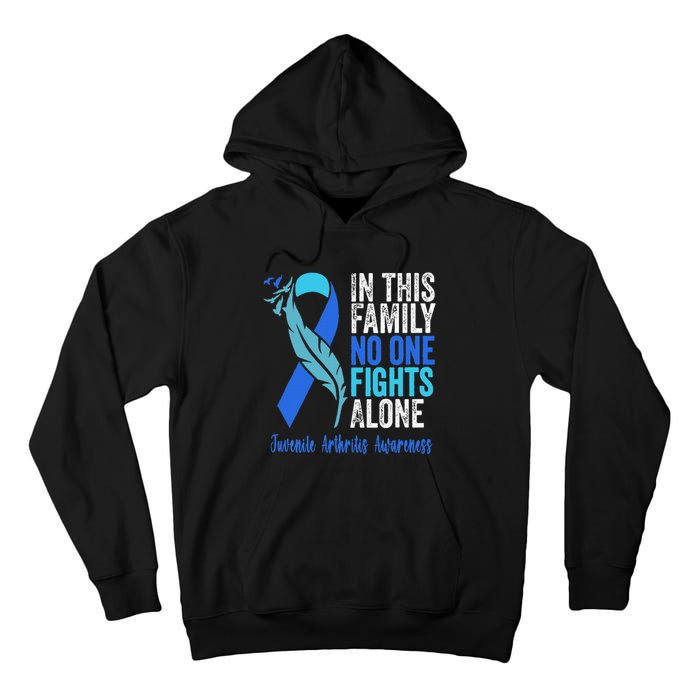 We Wear Blue Riboon For Juvenile Arthritis Awareness Month. Tall Hoodie