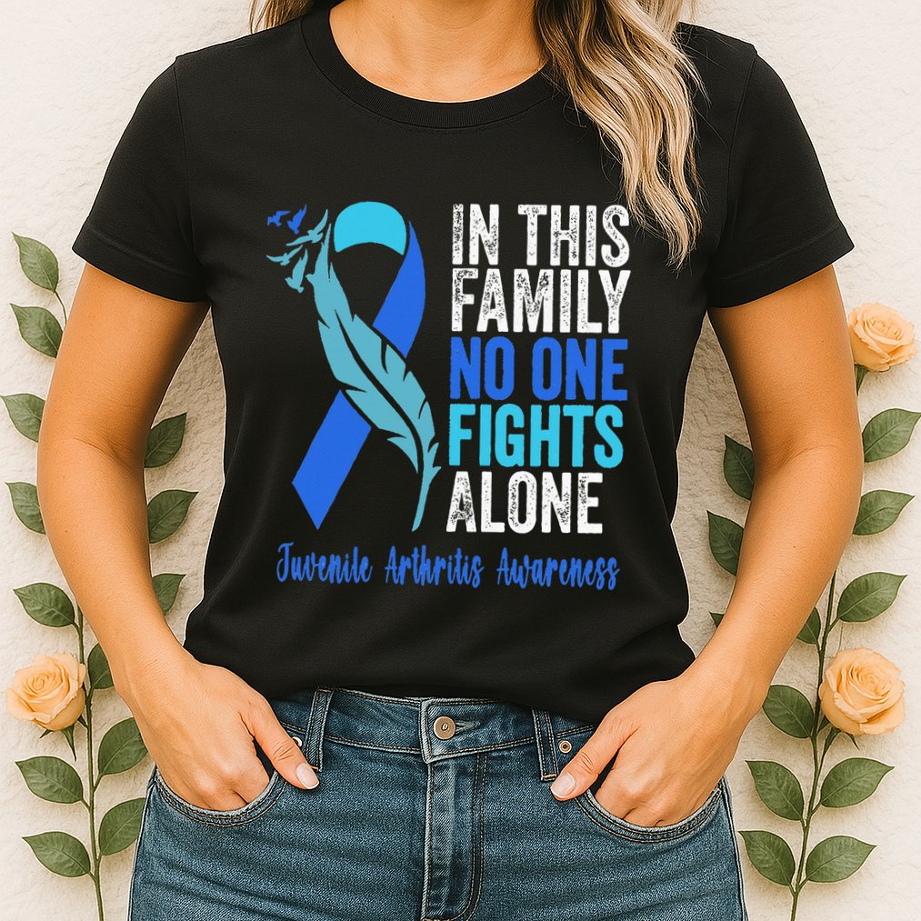 We Wear Blue Riboon For Juvenile Arthritis Awareness Month. Womens T-Shirt