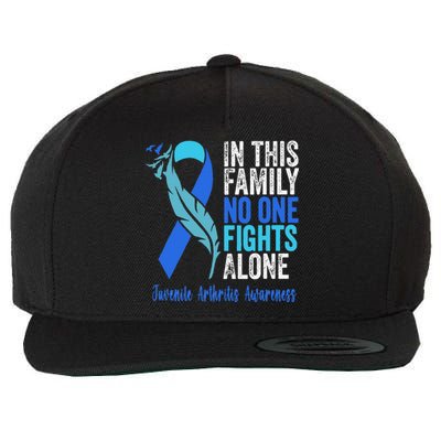 We Wear Blue Riboon For Juvenile Arthritis Awareness Month. Wool Snapback Cap