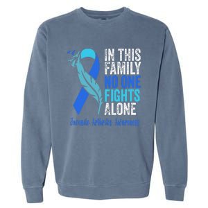 We Wear Blue Riboon For Juvenile Arthritis Awareness Month. Garment-Dyed Sweatshirt