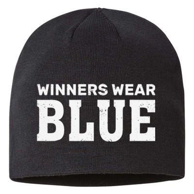 Winners Wear Blue Team Spirit Game Competition Camping Sustainable Beanie