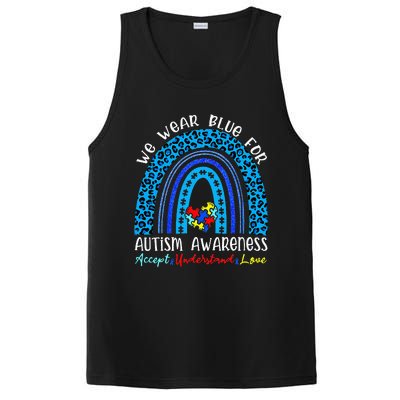 We Wear Blue For Autism Awareness Month Autism Rainbow PosiCharge Competitor Tank