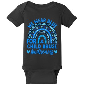 We Wear Blue Child Abuse Prevention Child Abuse Awareness Baby Bodysuit